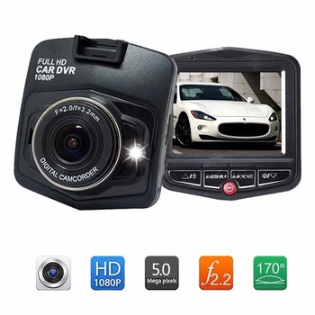2,4 Colių Automobilinis vaizdo Kamera Full HD 1080P DVR Recorder Dashcam 170 Plataus Kampo Naktinio Matymo Automobilio Prietaisų skydelis Transporto priemonė, vidinis G-sensor