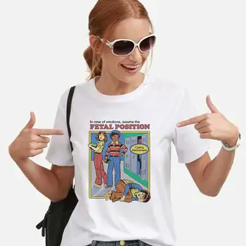 Harajuku Kawaii Marškinėliai 90-ųjų Derliaus Marškinėlius 80s Tumblr Viršūnes Vaisiaus Padėtį, Moterų T-shirt O-kaklo trumpomis Rankovėmis Marškinėlius Streetwear