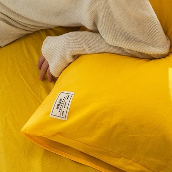 NAUJAS medvilnės 1PC geltona pagalvės užvalkalą plaukų dekoratyvinis minkšta Pagalvėlė Padengti, Miegamojo 30x50cm Patalynės, Namų Tekstilės Naudojimas
