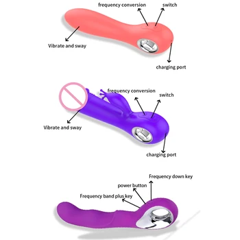 Dildo, Vibratoriai moterims Rabbit Vibratorius AV Magic wand minkšto Silikono G-Spot Klitorio Stimuliatorius Makšties Massager suaugusiųjų sekso žaislai