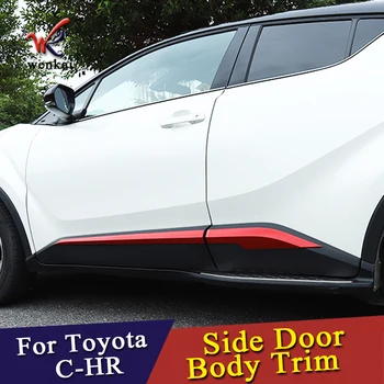 Toyota CHR C-HR 2019 Šoninės Durys Kūno Liejimo Apdaila Padengti turto Arešto Garnyras Raštas Priedai 4pcs/set RAUDONA