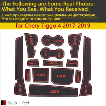 Anti-Slip Gumos Puodelio, Pagalvėlės, Durų Groove Kilimėlis Chery Tiggo 4 Tiggo4 Tiggo 5x 2017 2018 2019 14Pcs Priedai kilimėlis telefono