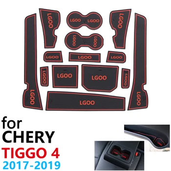 Anti-Slip Gumos Puodelio, Pagalvėlės, Durų Groove Kilimėlis Chery Tiggo 4 Tiggo4 Tiggo 5x 2017 2018 2019 14Pcs Priedai kilimėlis telefono