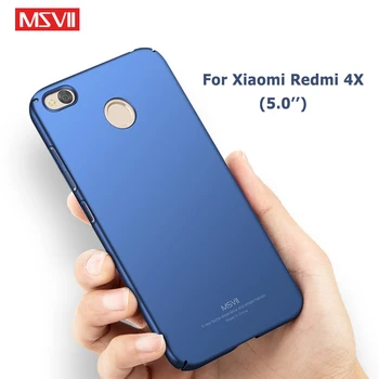 Redmi 4X Atveju Msvii Slim Matinio stiklo gaubtas, Skirtas Xiaomi Redmi 4X Pro Atveju Xiomi Redmi 4 X Kietajame KOMPIUTERIO Dangtelis Xiaomi 4X Telefono Atvejais 5.0