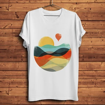 įnoringas spalvinga žemės gamtos t-shirt homme vasaros trumpi marškinėliai vyrams balta hipster atsitiktinis marškinėlius unisex streetwear