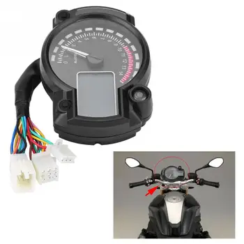 140*99mm Motociklo Universalus Skaitmeninis Spalvingas LCD Spidometras Odometras Tachometras W/ Greičio Jutiklis ABS Plastiko