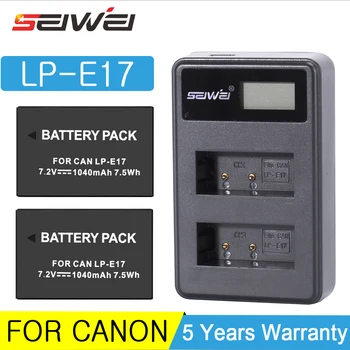 1040mAh LPE17 LP-E17 LP E17 Skaitmeninio Fotoaparato Baterija + USB Kroviklis skirtas Canon EOS M3 M5 M6 Sukilėlių T6i T7i EOS 77D 750D Baterijų Rinkinys