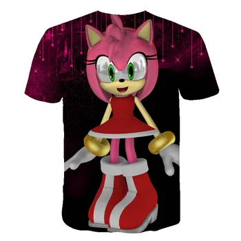 Mados Naujų Vasaros Sonic the Hedgehog, Vaikams, sportinius marškinėlius, Spausdinti Animaciją Mergaičių, Berniukų marškinėliai trumpomis Rankovėmis Vaikų Drabužių 2020 Karšto