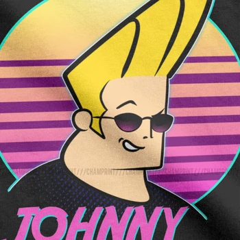 Johnny Bravo Banga vyriški Marškinėliai Gana 90s Karikatūros Pop Akinius Animacinių filmų Vintage Marškinėliai trumpomis Rankovėmis T-Shirt Medvilnės Didelis Dydis