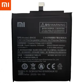 Už Xiaomi Redmi 4A Baterija BN30 3120mAh Baterija Redrice 4A Hongmi 4A Baterija Batterie Bateria Akumuliatorius, Išmaniųjų Telefonų