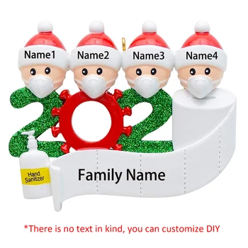 2020 Linksmų Kalėdų Puošmena Šeimos Nariai Kabantys Papuošalai Šalis Tiekia Namų Dekoro Kalėdos Kalėdų Dekoracijos Namams