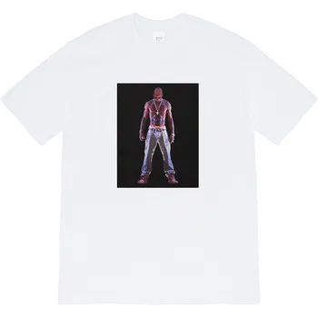 Tupac T-shirt Vyrai Moterys HipHop 2020 Sureme Naują Stilių Garsus Reperis Spausdinti Porų Tees Medvilnės Marškinėliai Vyrams