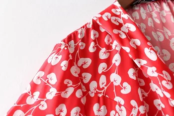 Lanbaiyijia Vasaros naujausias V-kaklo trumpomis rankovėmis Gėlių spausdinti Suknelė Moterims Atsitiktinis suknelė Aukšto Juosmens Lankas Varčias Asimetriškas Suknelės