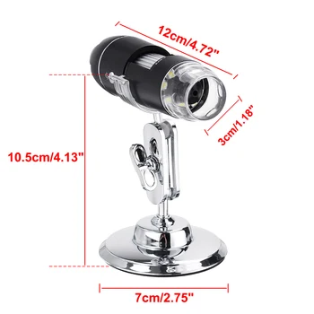 500X 1000X 1600X 3 In 1 Naujas Nešiojamas USB Tipo c Kišeninis Skaitmeninis Mikroskopas su 8 LED Endoskopą USB Zoom didinamasis stiklas, Kameros Stovas