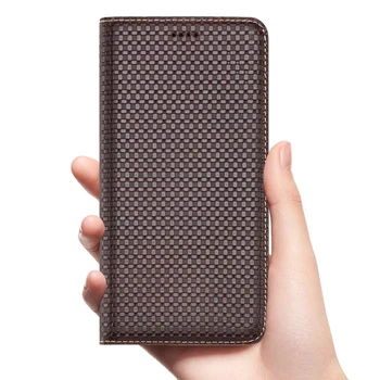 Medvilniniai modelio natūralios Odos Flip case For OnePlus 3 3T 5 5T 6 6T 7 7T 8 8T Nord Pro įmonės Telefono Dangtelį