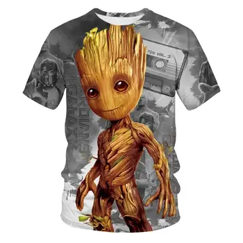2020 naujas vasaros animacinių filmų vaikams 3D atspausdintas vaikų Groot Treeman animacinių filmų marškinėliai atsitiktinis trumpas rankovės marškinėliai berniukas/mergaitė drabužiai