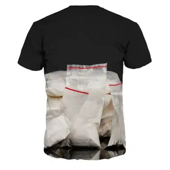 OneLineFox Naujas 3D Marškinėliai Vyrams Moterys Mados Maišelį Spausdinti trumpomis Rankovėmis T-shirt Brand Slim Fit Elastinga Marškinėliai Marškinėlius
