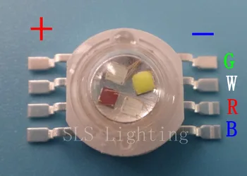 100 vienetų RGBW (šaltai balta) LED Lustai 8pin LED Scenos Apšvietimas Nemokamas Pristatymas