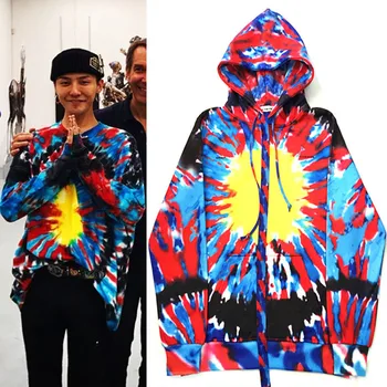 Kpop namų Bigbang GD G-Dragon Pats mados grafiti Spalvos megztinis Hoodie Unisex Sweatershirt ilgomis rankovėmis tshirrt T