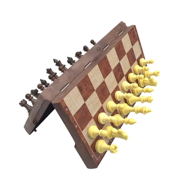 Easytoday Magnetiniai Šachmatai Žaidimai Lankstymo Nustatyti, Plastikiniai Šachmatų Šaškių Dvi viena Šachmatų lenta, Stalo Žaidimai, Pramogos Dovana