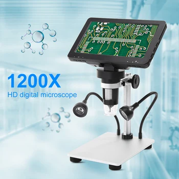 Litavimo per mikroskopą Remontas 7 colių Aukštos raiškos 1200X USB Skaitmeninis Mikroskopas su Kamera Endoskopą didinamasis stiklas