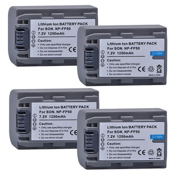 Batmax 1250mAh NP-FP50 NP FP50 NPFP50 Baterija akku Sony DCR-HC30 40 43E 65 85 94E 96 DCR-SR30 hdr-cx 190 e