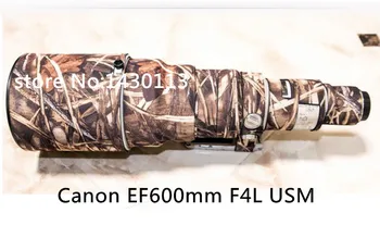 Kameros Lęšis Kailis Kamufliažas Canon EF600mm F/4L USM Objektyvas Camo Apsaugos Padengti ruda Džiunglių kamufliažas