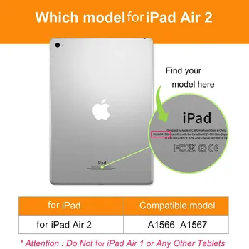 Atsparus smūgiams Silikoninis Case For iPad 2 Oro A1566 A1567 Šarvai Sunkiųjų Gumos Anti-Slip Namas Stovi Case For iPad 2 oro Galinį Dangtelį