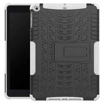 Atsparus smūgiams Silikoninis Case For iPad 2 Oro A1566 A1567 Šarvai Sunkiųjų Gumos Anti-Slip Namas Stovi Case For iPad 2 oro Galinį Dangtelį