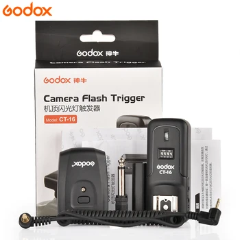 Godox CT-16 16 Kanalų Belaidžio Radijo Flash Trigger Siųstuvas + Imtuvas, Rinkinys, skirtas 