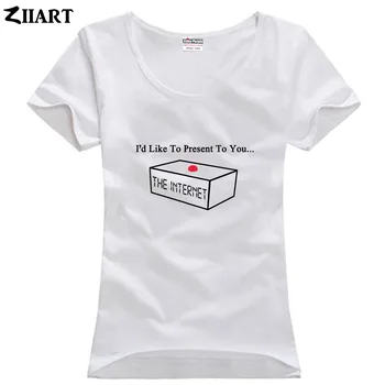 IT Minios Interneto Artėja, norėčiau jums pristatyti black box mergina, moteris, o moterų-kaklo medvilnės short-sleeve T-shirt