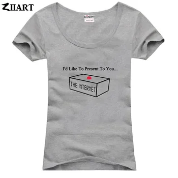 IT Minios Interneto Artėja, norėčiau jums pristatyti black box mergina, moteris, o moterų-kaklo medvilnės short-sleeve T-shirt