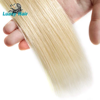Luasy 613 Blond Plaukų Pynimas Ryšulių Remy Peru Tiesiai, Žmogaus Plaukų priauginimas 1 / 3 / 4 Ryšuliai nuo 10 Iki 30 colių Nemokamas Pristatymas