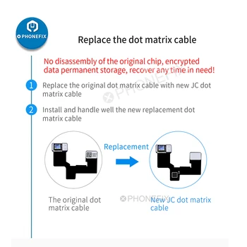 JC dot matrix aptikimo JCID Pro1000S JC dot matrix flex cable for iPhone 