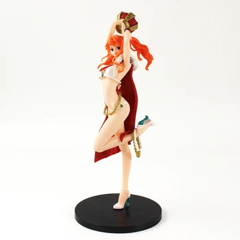 27cm Anime One Piece Stampede FDS Vėliavos Diamond Laivo Nami su karūna PVC Veiksmų Skaičius, Kolekcines, Modelis Žaislas