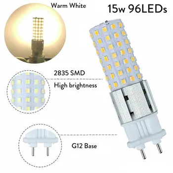 G12 LED Lemputės 15W LED 96LEDs Lemputė 150W G12 Kaitinamąsias Pakeitimo Žibintai LED Kukurūzų Lemputės Gatvės Sandėlyje
