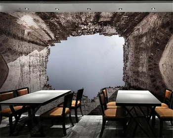 3d Tapetai Miegamajame, 3D Stereo Dangaus Pilis Skylę Fono Sienos HD Dekoratyvinis Graži ekrano Užsklanda