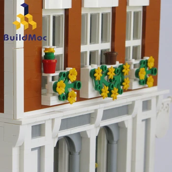 BuildMOC Miesto Streetview Serijos Vestuvių Parduotuvė Žiūrėti Modelio Kūrimo Rinkiniai Blokus, Plytas, Vaikams, Miesto StreetToys Dovanos Kalėdų dovana