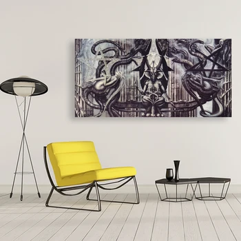 Drobė, tapyba svetimų meno skatinimo Baphomet sienos meno tapybos modulinės tapetai, plakato spausdinimas kambarį namo apdaila