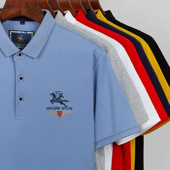 2020 Prekės Polo Shirt Mens Vasaros Trumpomis Rankovėmis Plius Dydis Homme Drabužių Medvilnės Dizaineris Aukštos Kokybės Siuvinėjimo Mados Viršūnes