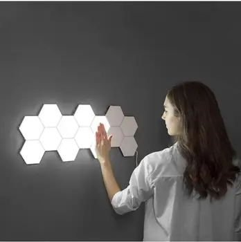 2019 Naują Bing vision prisilietimams Jautrus LED Panel Šviesos Modulinės Šešiakampe LED Magnetiniai Žibintai painel LED plafon led techo