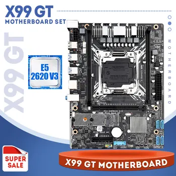 X99 GT plokštę nustatyti Combo Xeon E5 2620 V3 LGA2011-3 Procesorius USB3.0 NVME M. 2 SSD Mainboard Paramos DDR4 Atminties RAM