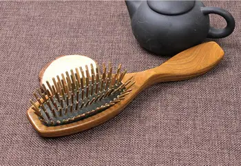 Sandalmedžio šukos plaukų Šepetys Mediniais Plaukų Priežiūra Spa Masažas Antistatinės Šukos Šukos J19