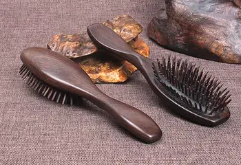 Sandalmedžio šukos plaukų Šepetys Mediniais Plaukų Priežiūra Spa Masažas Antistatinės Šukos Šukos J19
