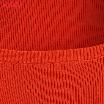Tangada Moterų 2020 M. Mados Elegantiškas Aikštėje Apykaklė Megzti Megztinis megztinis Plonas Puloveriai Prašmatnus Viršūnes AI55