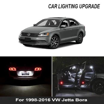 Baltos spalvos Canbus Klaidų LED lemputę interjero žemėlapis dome light Kit VW Jetta Už Bora Už Vento 4 5 6 MK4 MK5 MK6 (1998-2016)