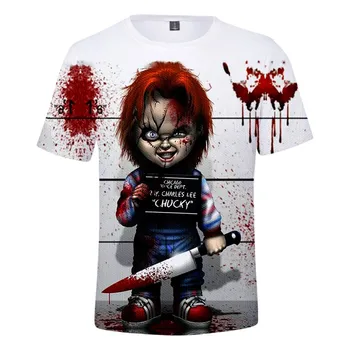 Blogis Gera Vaikinai žaislas 3d atspausdintas marškinėliai vyrams/moterims Helovinas Chucky spausdinti marškinėlius (t-shirt atsitiktinis plius dydis t marškinėliai topai drabužiai