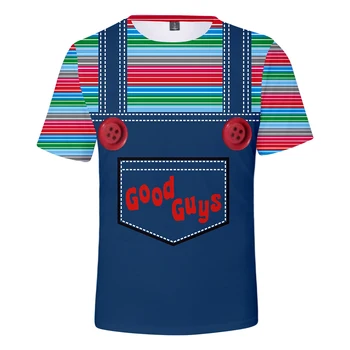 Blogis Gera Vaikinai žaislas 3d atspausdintas marškinėliai vyrams/moterims Helovinas Chucky spausdinti marškinėlius (t-shirt atsitiktinis plius dydis t marškinėliai topai drabužiai