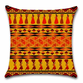 Afrikos meno modelius Geometrinis pagalvėlė padengti Dekoro Kėdė, sofa seat automobilių Dekoratyvinis užvalkalas namų Namų miegamajame draugas vaikams dovanų