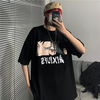 Pora Moterų, T Marškiniai Japonų Anime Naruto Spausdinti Tshirts Vasaros Harajuku Animacinių filmų Spausdinti Prarasti Atsitiktinis trumpomis Rankovėmis T-shirt